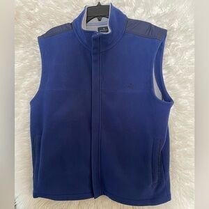 Brooks Brothers Men’s Fleece Full Zip Blue Vest. 
Size XXL